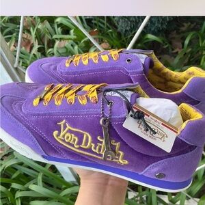 Von Dutch Purple Sneakers with Yellow Highlights